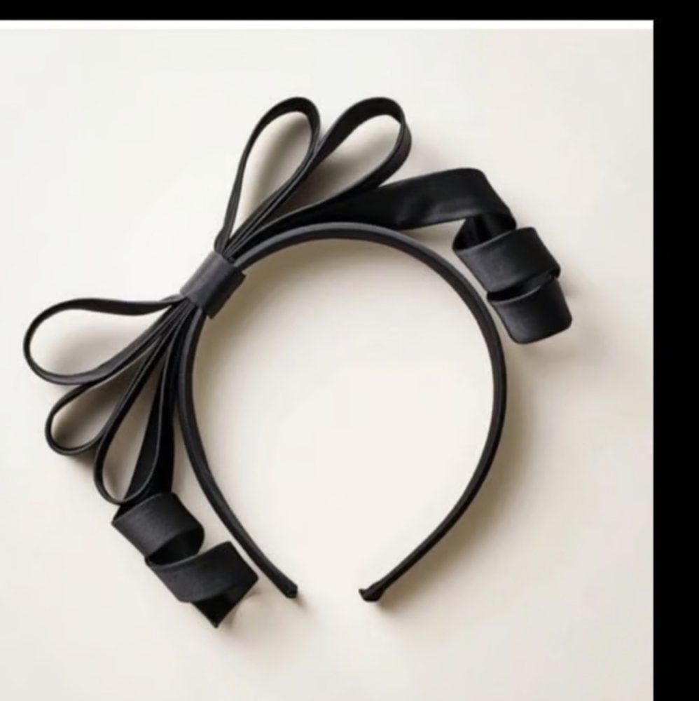 Kate Spade Black Headband Ribbon Fascinator NWT